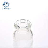 Flacon en verre moulé transparent de 10 ml en gros, flacon vide en verre moulé transparent pour préparation de liquides vétérinaires