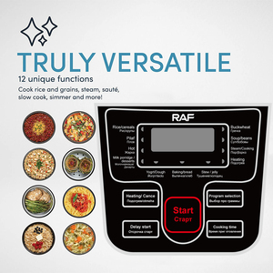 Vaporizador de alimentos y olla arrocera digital programable multiusos de 5L con cuenco antiadherente que incluye taza medidora y paleta - Product Image 4