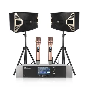 Dual Channel Digital Amplifier And Active 10 Inch Sound System Speakers Set