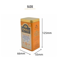 Boîte à thé ronde en fer blanc imprimée sur mesure, orange et or, pour le thé Oolong, les sucettes au lait, les chewing-gums et le stockage du pain (qualité alimentaire)