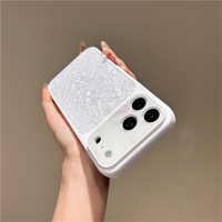 Coque de téléphone en époxy à motif de coquillage irisé, élégante et rêveuse, pour iPhone 18 17 Pro Max 16 15 14, couleur pastel dégradée, protection intégrale