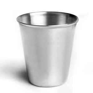 Chopes à bière en acier inoxydable 50ml/100ml/150ml à simple paroi, bord roulé, pour boissons froides, tasses coniques isolantes - Product Image 6