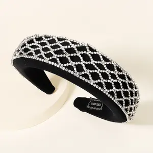 Hy Huanhuan Sieraden Hoogwaardige Rijn-Diamant Trend Haaraccessoires Gezicht Wassen Antislip Doek Band Spons Brede Druk Ha