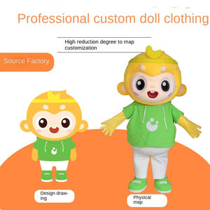 कस्टम हस्तनिर्मित अद्वितीय प्लश शुभंकर पोशाक पोशाक कार्टून उच्च अंत 3 डी नक्काशी एनीमेशन गुड़िया कपड़े कंपनी विज्ञापन - Product Image 1