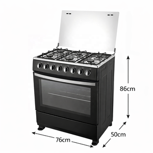 Cuisinière à gaz encastrable 6 brûleurs <span class=keywords><strong>de</strong></span> 30 pouces en acier inoxydable avec <span class=keywords><strong>four</strong></span> électrique 118L, compatible GPL/GN, appareil <span class=keywords><strong>de</strong></span> cuisine - Product Image 2