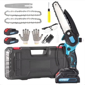 Tronçonneuse professionnelle sans fil de 8 pouces, alimentée par batterie, mini-scie électrique à faible vibration pour l'élagage des arbres de jardin et le bricolage - Product Image 1