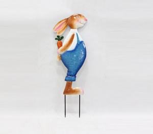 Metal <span class=keywords><strong>Blue</strong></span> Clothes Rabbit Stake Pile Kindergarten Children Wall Decoration - Product Image 2