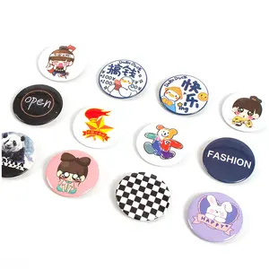 Hot Sale Laser Flash Light Membrane Tin Badge All Kinds Of Craft Custom Cartoon Anime Tinplate Button Pins