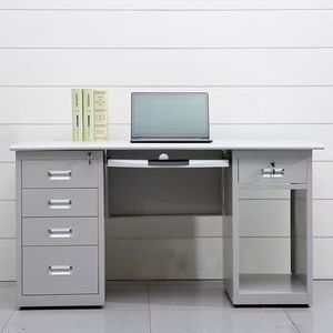 Hiện Đại Chuyển Đổi Mở Rộng Thép Không Gỉ Văn Phòng Bàn Máy Tính Bàn Với Khóa Và Ngăn Kéo Cho Nhân Viên Tài Chính Bằng Văn Bản Sử Dụng - Product Image 1