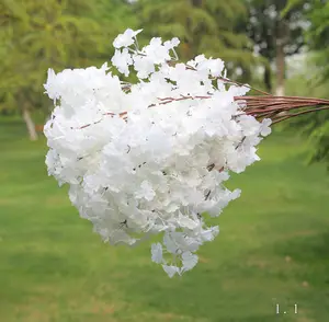 Enkripsi bunga buatan 4 atau 3 cabang pohon sakura dekorasi pernikahan bunga sakura buatan
