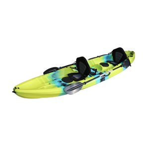 Kayak à pagaie tandem en plastique pour 3 personnes, kayak de pêche à assise sur le dessus, bateau en HDPE, canoë avec moteur électrique, kayak de tourisme pour la mer - Product Image 4