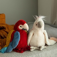 Sac à dos en peluche perroquet réaliste et exquis, rembourrage en coton PP de qualité supérieure