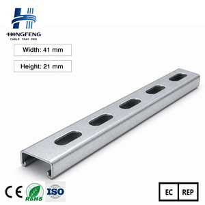 Profil métallique de taille personnalisée en acier poinçonnage canal C fendu type c canal en acier avec certificats plateau chemin de câbles goulotte de câbles - Product Image 1