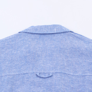 Robe chemise midi boutonnée en lin pour <span class=keywords><strong>femme</strong></span>, collection Printemps 2026, coupe décontractée, avec ceinture – Style vintage, fabrication OEM par usine <span class=keywords><strong>de</strong></span> vêtements chinoise - Product Image 4