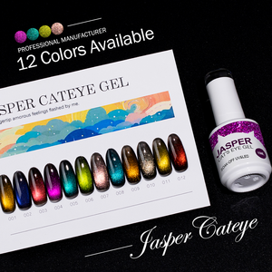 Caixuan personnalisé <span class=keywords><strong>verni</strong></span> semi-permanent peinture à ongles sans hema jaspe cat eye gel vernis ensembles - Product Image 1