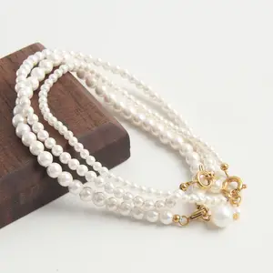 2024 New Rudder Pendant Pearl Beaded Women's Bracelet Fashion High Jewelry 18k Gold Elegant Charm Jewelry Wholesale