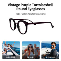 Montura de Gafas Unisex Redondas con Aro Completo, Lentes Ópticas de Moda, Lentes de PC Económicas y Personalizables para Lectura, Aptas para Todas las Formas de Rostro