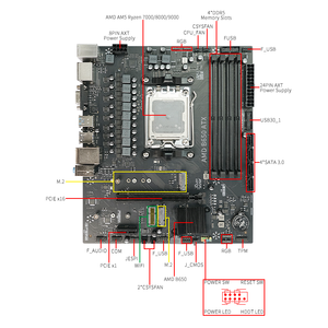 Материнская плата Placa Mae B650 для настольного ПК, игровая материнская плата DDR5, 128 ГБ, M.2, Wi-Fi, AM5 м, ATX, материнская плата для компьютера - Product Image 5