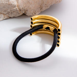 Coleteros de Acero Inoxidable con Baño de Oro, Bandas Elásticas para Cola de Caballo, Accesorios para el Cabello de Uso Diario FS71006 71008 - Product Image 3