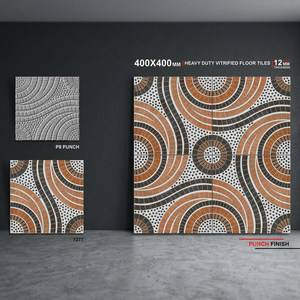 กระเบื้องหินอ่อนขัดเงาดีไซเนอร์หรูขนาด40x40ซม. เคลือบเงาหินแกรนิต3D กระเบื้องที่จอดรถกลางแจ้งแบบเต็มตัวใช้งานหนักสำหรับห้องน้ำในห้องโถง - Product Image 5