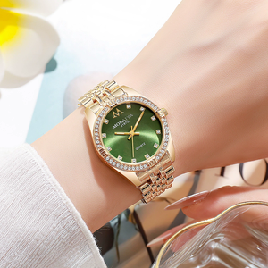 Montre YuSa1100 en acier à cadran diamanté, quartz, or, pour femmes, simple, décontractée, tendance étudiante, montre pour femmes - Product Image 4