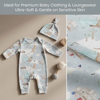 Tissu en molleton français certifié OEKO, 100% coton, impression numérique personnalisée, 280 GSM, tissu en molleton français tricoté, pantalon de survêtement