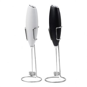 Wsy674 Mousseur à lait électrique portatif en acier inoxydable avec support, fouet à matcha, mélangeur de boissons et mousseur à café - Product Image 2