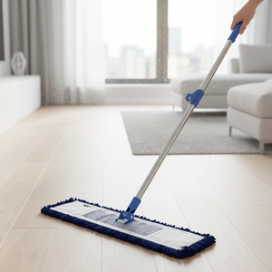 Gizmop Mopa Acrílica Rectangular de 60 cm con Palo de Acero Inoxidable Microfibra Autolimpiante Antibacteriana Reutilizable Duradera Sostenible - Product Image 3
