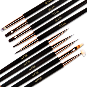 Pincel <span class=keywords><strong>de</strong></span> Arte <span class=keywords><strong>de</strong></span> <span class=keywords><strong>Uñas</strong></span> BQAN 2022 con Mango Largo <span class=keywords><strong>de</strong></span> Madera <span class=keywords><strong>de</strong></span> Palisandro, Pincel Plano para Delineado <span class=keywords><strong>de</strong></span> Flores, Mini Pincel Plano para Gel - Product Image 4