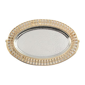 Plato de fruta de hierro dorado/plateado - Product Image 3