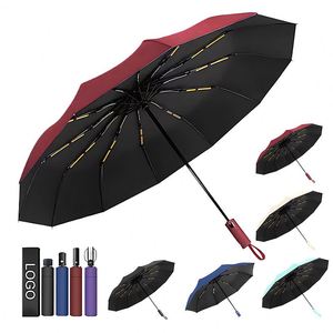 Paraguas Plegable Automático de 3 Secciones, Colorido, Protección Solar y Contra la Lluvia, Venta al Por Mayor de Fábrica - Product Image 1