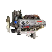 Motor Diésel Japonés Usado de 4 Cilindros Marca TAI 4D33/4D34/4D35 4.2L para Mitsubishi Fuso Canter, Embalaje de Acero Inoxidable y Madera