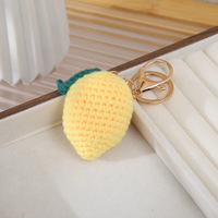 Handgemaakte zachte groente sleutelhanger trendy gehaakte fruit pluche pop wollen tas hanger geweven gebreide sleutelhanger accessoires