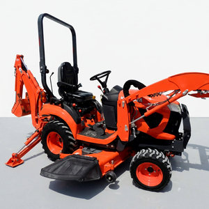 For LA340 24HP Wheel Tractor with Front Loader Backhoe Attachment Gear Pump Orange Color - Product Image 1