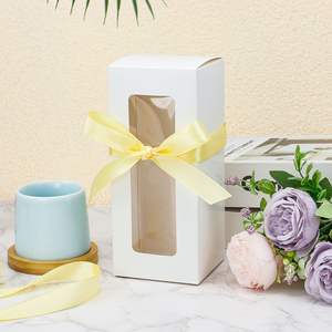 Custom Kerst Tumbler <span class=keywords><strong>Box</strong></span> Wijn Verpakking Fles Cadeau Papieren Dozen Met Transparant Venster - Product Image 4