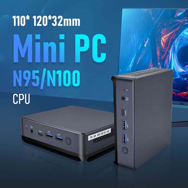 Hot Selling Mini Pc N95/N100 Processor Win 810/11 Linux Ubuntu DDR4 32G 512GB SSD for Business