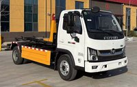 Camion à benne basculante manuel diesel Foton avec compacteur et élévateur de conteneurs pour les déchets municipaux et industriels