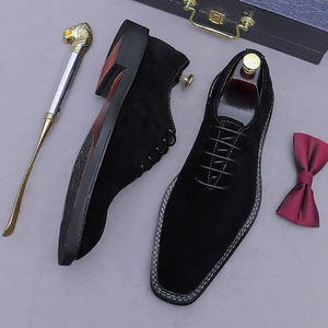 Retro high-end genuine leather large-size men's suede polished business casual shoes with breathable Oxford leather design - Product Image 4