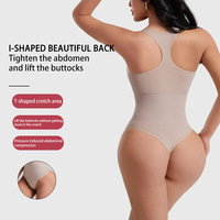 Body Moldeador Sin Costuras para Mujer, Control de Abdomen, Moldeador de Cuerpo Adelgazante con Levantamiento de Glúteos, Ligero, Transpirable, Ajuste Delgado