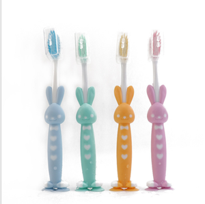 Juego de cepillos de dientes de silicona al por mayor para bebés y niños pequeños, paquete de 4, cepillos de dientes de cerdas suaves para entrenamiento - Product Image 2