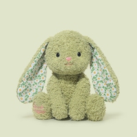 Peluche Lapin Floral Blanc à Marque Blanche Prix Usine, Support Personnalisé pour Étiquette Suspendue, Animal en Peluche Doux, Vente en Gros