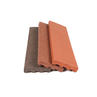 Brique de parement extérieur en argile naturelle à surface lisse et aspect vieilli, facile à remplacer et à installer