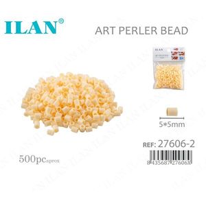Perline Ilan Art Perler 5x5mm Beige, circa 500 pezzi - Product Image 1