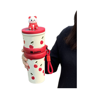 À la mode grande capacité en acier inoxydable 316 isolé double boisson tasse à glace apparence double pailles affaires cadeaux promotionnels 005