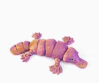 3D-Gedruckte Schnabeltier-Figur aus Seiden-PLA, Bewegliche Tierfigur, Fidget-Spielzeug der Meeres-Serie, Stressabbau-Sensorikmodell, Kundenspezifisches 7-Tage-Muster