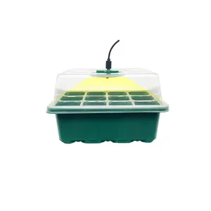Usb 60 Cell Grow Light Seed Starter Kit Met Vochtigheid Dome Zaailing Startbakken Voor Plant Propagatie En Kinderkamer Pot