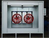 Nouvelle cabine de peinture manuelle à poudre contrôlée par PLC et machine de revêtement électrostatique avec fours de séchage/polymérisation - Équipement de peinture