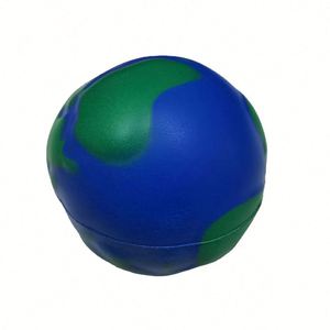 Factory Supply Earth Globe Shape Stress Ball PU Soft Foam Promotional Ball - Product Image 2