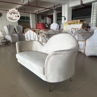 Offre Spéciale de luxe romantique décoration en cuir or blanc élégant ensemble de salon design canapé de salon
