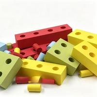 Blocs emboîtables en mousse EVA colorés, perforés, non toxiques, lavables, jouet DIY pour enfants